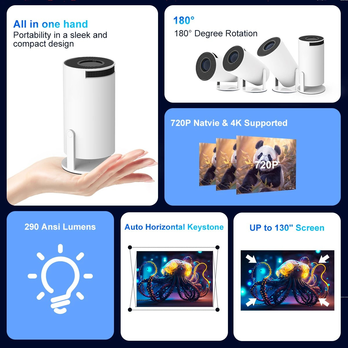 MyBeamy | Cinematic Projector Portable Home Theater